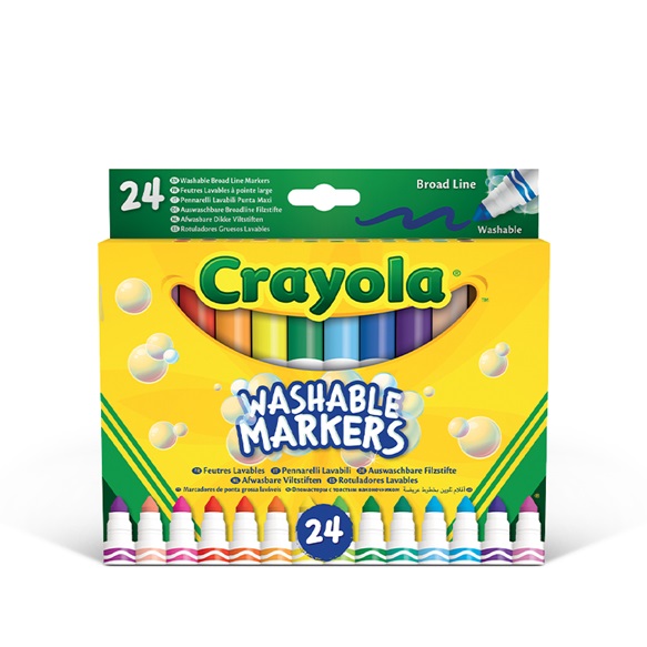Crayola 24 Pennarelli Ultra Lavabili - Skizzo Bimbi